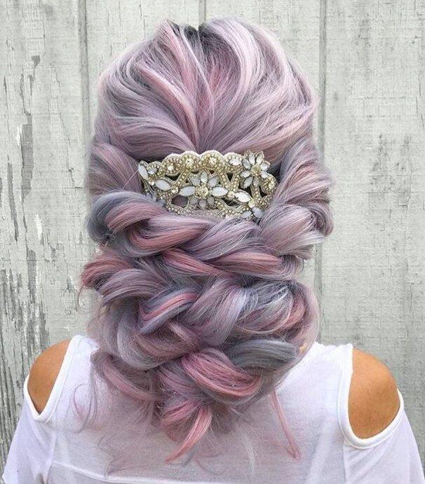 zala coloured wedding hair