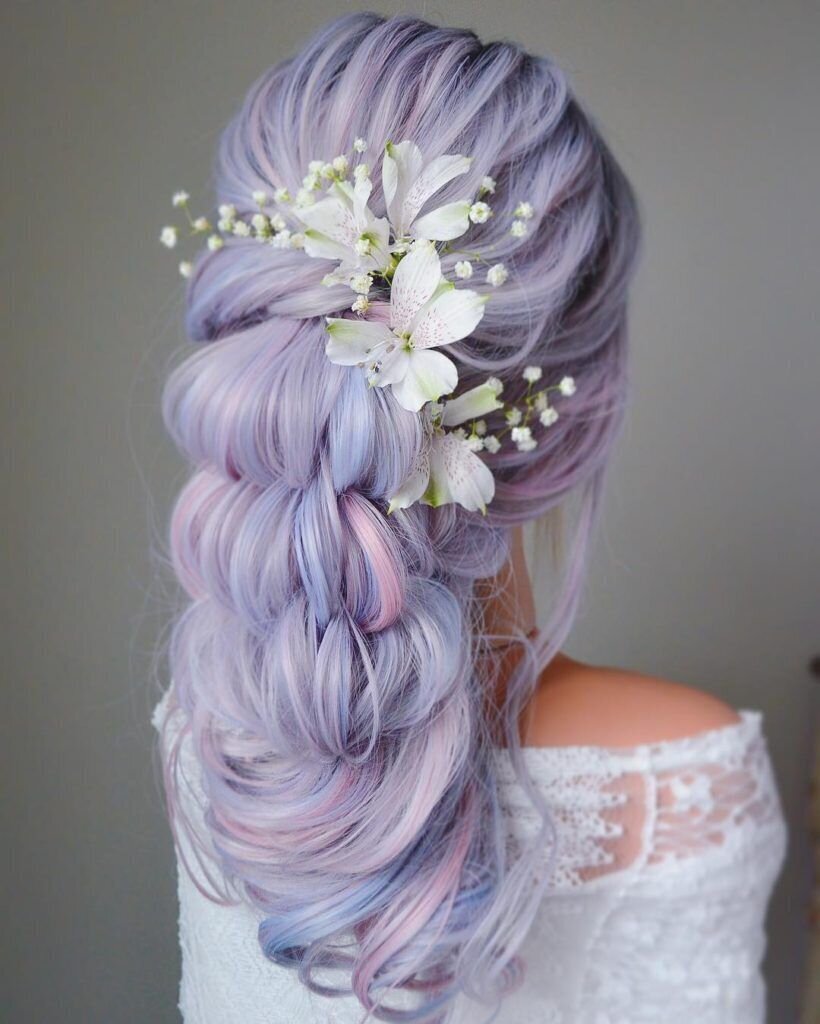 zala coloured wedding hair