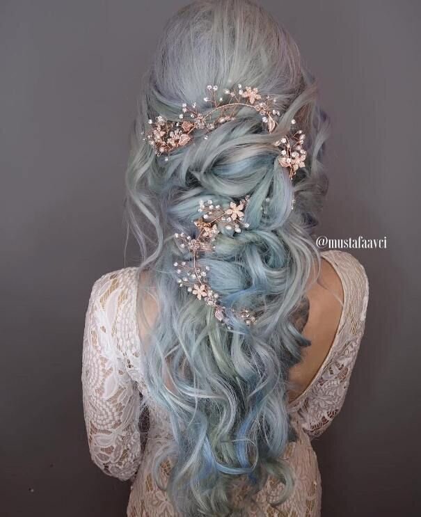 zala coloured wedding hair